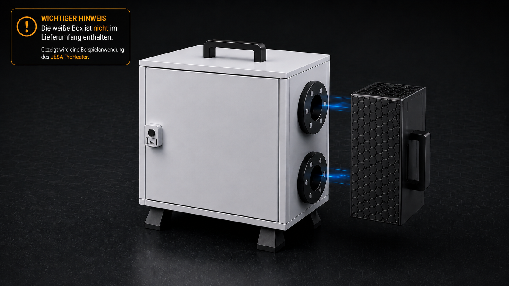 JESA ProHeater – Mobiler High-Temperature Heizregler für 3D-Druck-Bauraum & Trockenbox | bis 150 °C Raum / 190 °C Auslass